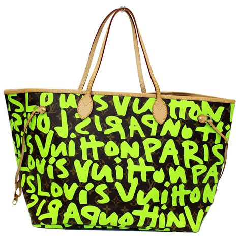 louis vuitton monogram graffiti neverfull gm|LOUIS VUITTON Monogram Graffiti Neverfull GM Green.